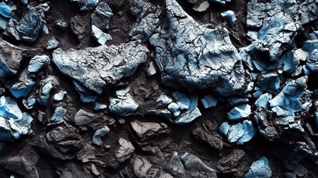 abstract background texture of cracked earth, panoramic view from aboveの素材