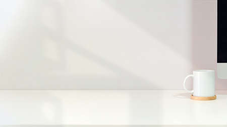 Loft workplace home studio office and copy space.の写真素材