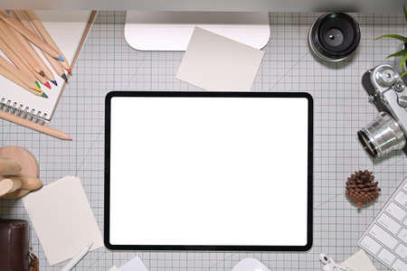Artist creative designer workspace and copy spaceの写真素材