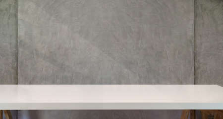 White workspace table desk with minimal wall background