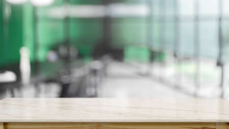 Empty marble desk with blurred background