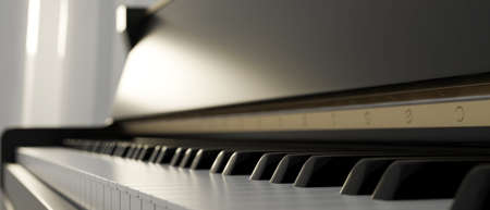 Grand piano keyboard, 3d illustrationの写真素材