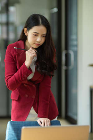 Portrait of a thoughtful businesswoman looking for ideas and strategies to improve business sales...