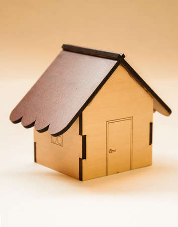 wooden house Maquetteの写真素材