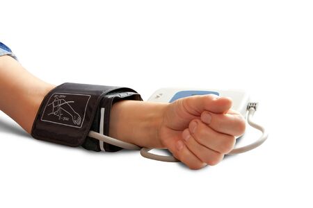 tonometer on a hand