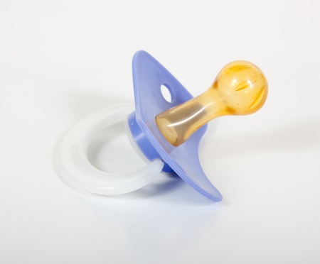 Photo of pacifier on white backdrop の写真素材