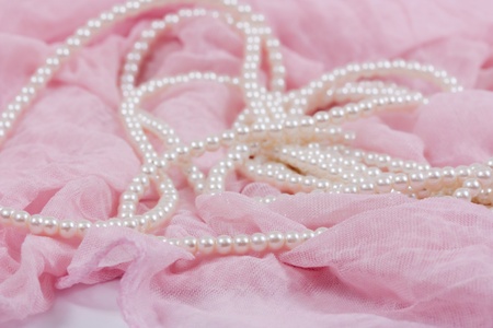  elegant pink fabric with pearls can use as wedding backgroundの写真素材