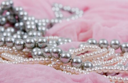   luxury background of jewels on pinkの写真素材
