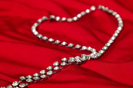  elegant red fabric with jewels can use as  background