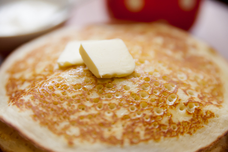 traditional Russian  pancakes on Shrove Tuesday.の写真素材