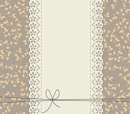 Stylish lace frame with spring flowers. Perfect template can be used for wedding invitation, greeting card , baby shower and more designs.のイラスト素材