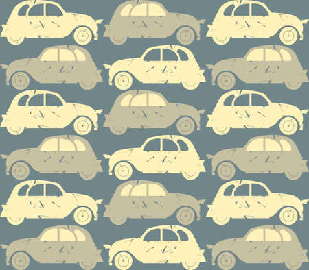 Seamless pattern with retro cars can be used for paper, linen , wallpaper, tissue, design fabric and more creative designs.のイラスト素材