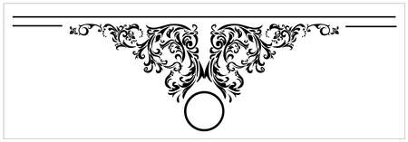 Vector Illustration of floral design element with copyspace for your text.のイラスト素材