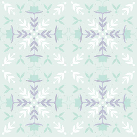 Abstract seamless pattern with floral elements can be used for design fabric, greeting cards, covers, linen, tile and more creative designs.のイラスト素材