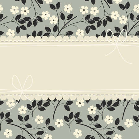 Spring lace frame with cute white flowers and leaves can be used for greeting cards, invitations, wedding invitations, covers, birthday cards and more creative designs.のイラスト素材