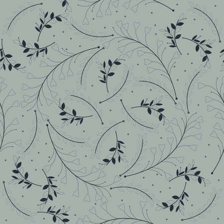 Endless pattern with beautiful plants can be used for design fabric, backgrounds, wrapping paper,...
