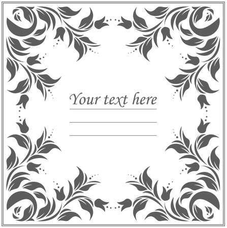 Elegant frame with classic ornament can be used for greeting cards, invitations, covers and more designs.のイラスト素材