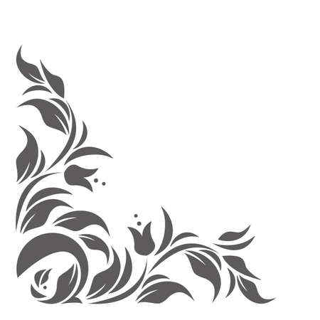 Stylish frame with classic floral ornament can be used for invitation cards, covers, book designs and more creative ideas.のイラスト素材