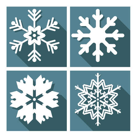 Stylish set with snowflake icons for your creative designs.のイラスト素材