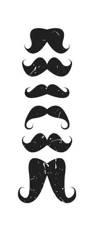 Vector icon set with mustaches for your creative designs.のイラスト素材