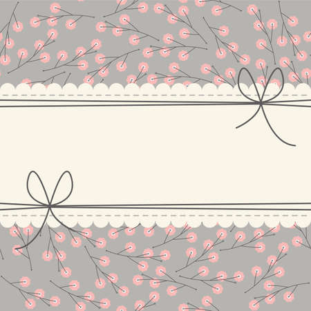 Stylish lace frame with pink flowers  can be used for wedding invitation, anniversary, cover and more creative designs.のイラスト素材