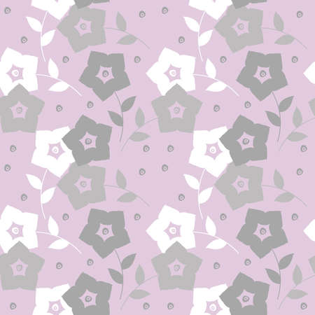 Stylish seamless pattern with cute flowers can be used for design fabric, backgrounds, wrapping paper, package, covers, linen and more designs.のイラスト素材