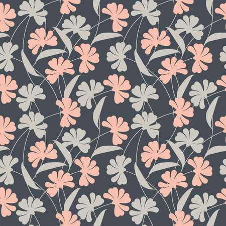 Beautiful seamless pattern with cute flowers can be used for surface textures, textile, linen, tile, kids cloth, pattern fills, page backgrounds and more creative designs.のイラスト素材