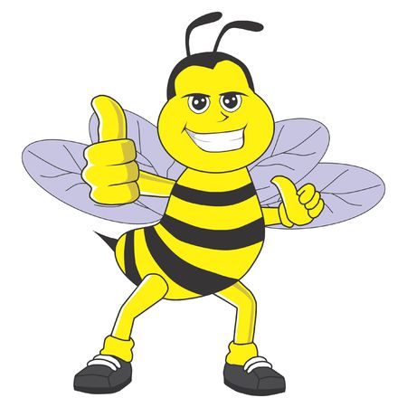 bee give thumbs upのイラスト素材