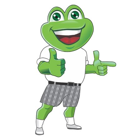 Frog Mascot  gives thumbs upのイラスト素材