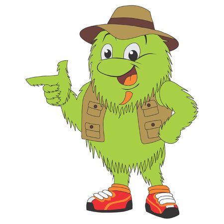 Swamp creature cartoonのイラスト素材