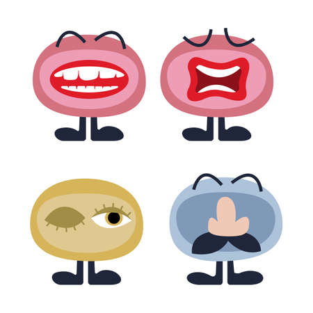 Head face characterのイラスト素材