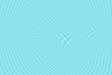 Blue retro psychedelic checkerboard pattern.