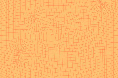 Orange retro psychedelic checkerboard pattern. Groovy funky textures.