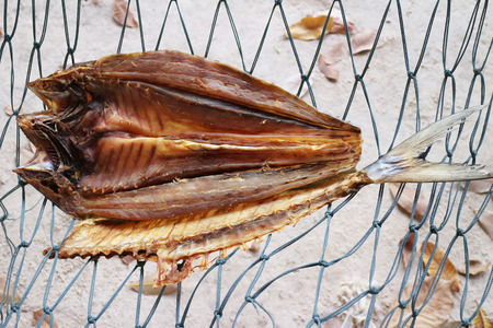 Salted fish, dried in the sun to dry の写真素材