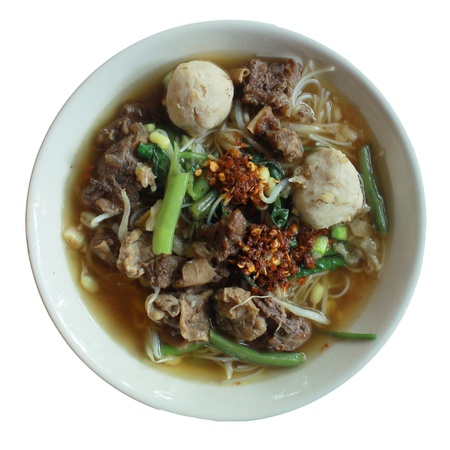 Noodle soup with beefの素材