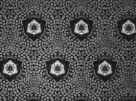 Textile cloth black and whiteの素材