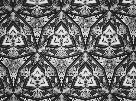 Textile cloth black and whiteの素材