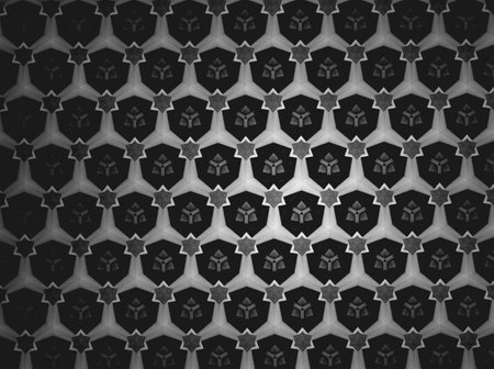 Textile cloth black and white