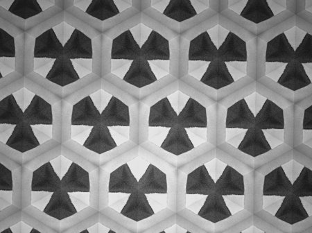 Textile cloth black and white