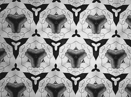 Textile cloth black and white