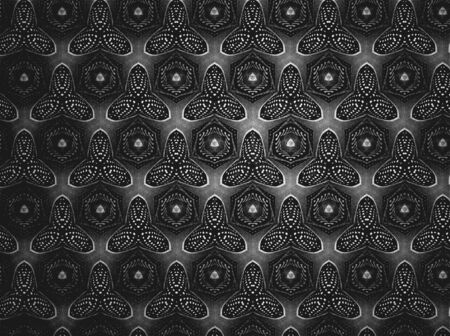 Textile cloth black and whiteの素材