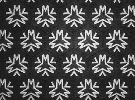 Textile cloth black and white