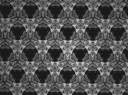 Textile cloth black and whiteの素材