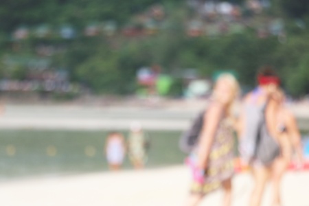 Beach background from photo blurred lensの素材
