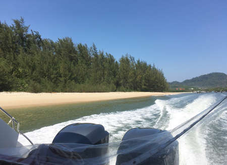 Speed boat in thailandの素材