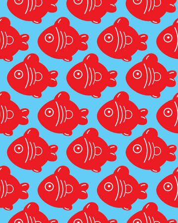 seamless pattern of fishのイラスト素材