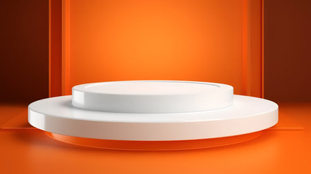 Abstract scene podium mockup. Award ceremony concept. 3d renderの素材