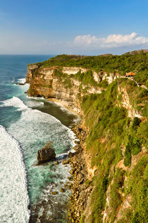 Uluwatu Cliffs in Bali Island, Indonesiaの写真素材
