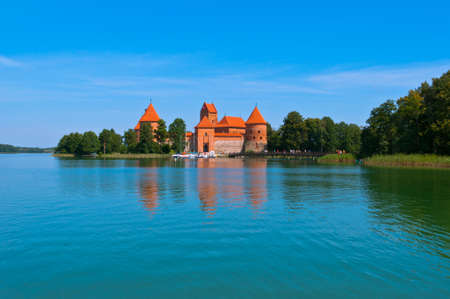 Beautiful Medieval Trakai Castle in an Island in the Lakeのeditorial素材