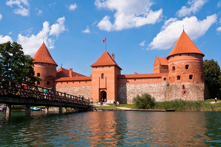 Beautiful Medieval Trakai Castle in an Island in the Lakeのeditorial素材